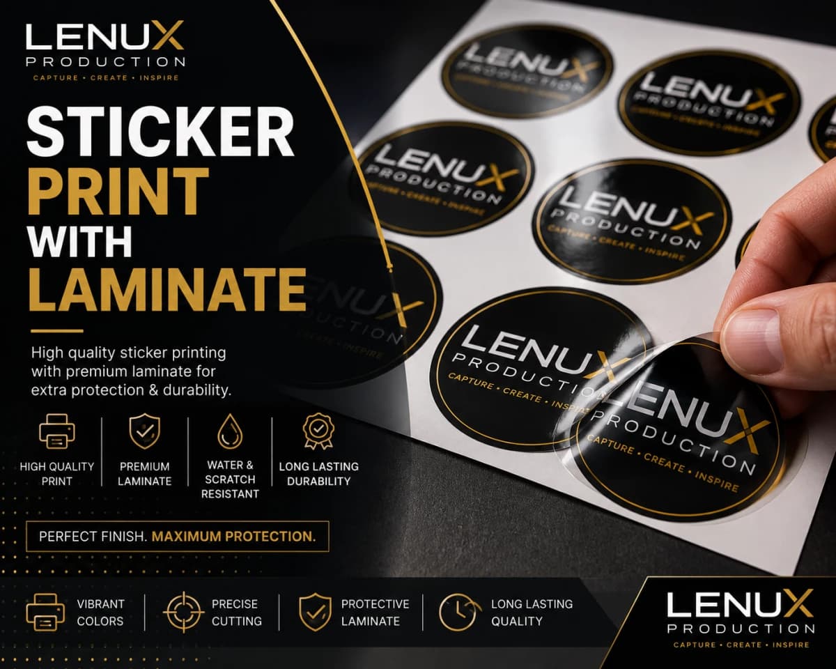 Sticker Print With Lmainate