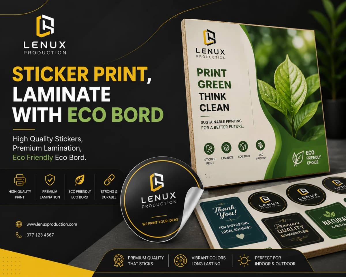 Sticker Print, Laminate with Eco Bord